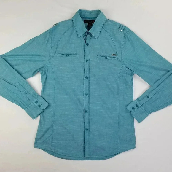 G By Guess Metal Logo Tag Shoulder Straps Blue Sm - Picture 2 of 7